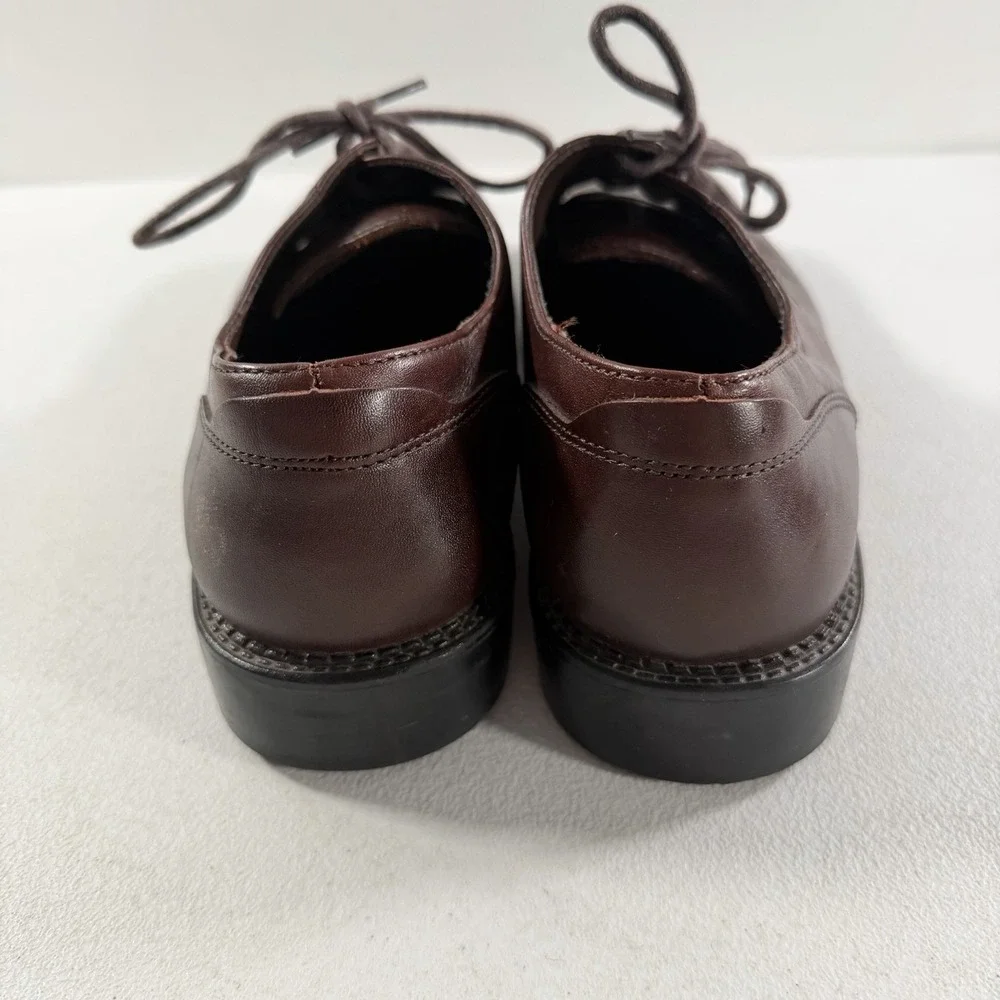 Nunn Bush Mens Brown Leather Lace Up Oxford Dress Shoes Size 9‎ M